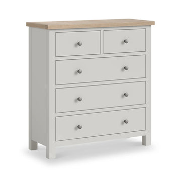 Modern Country 2 Over 3 Chest of Drawers - Stone Grey