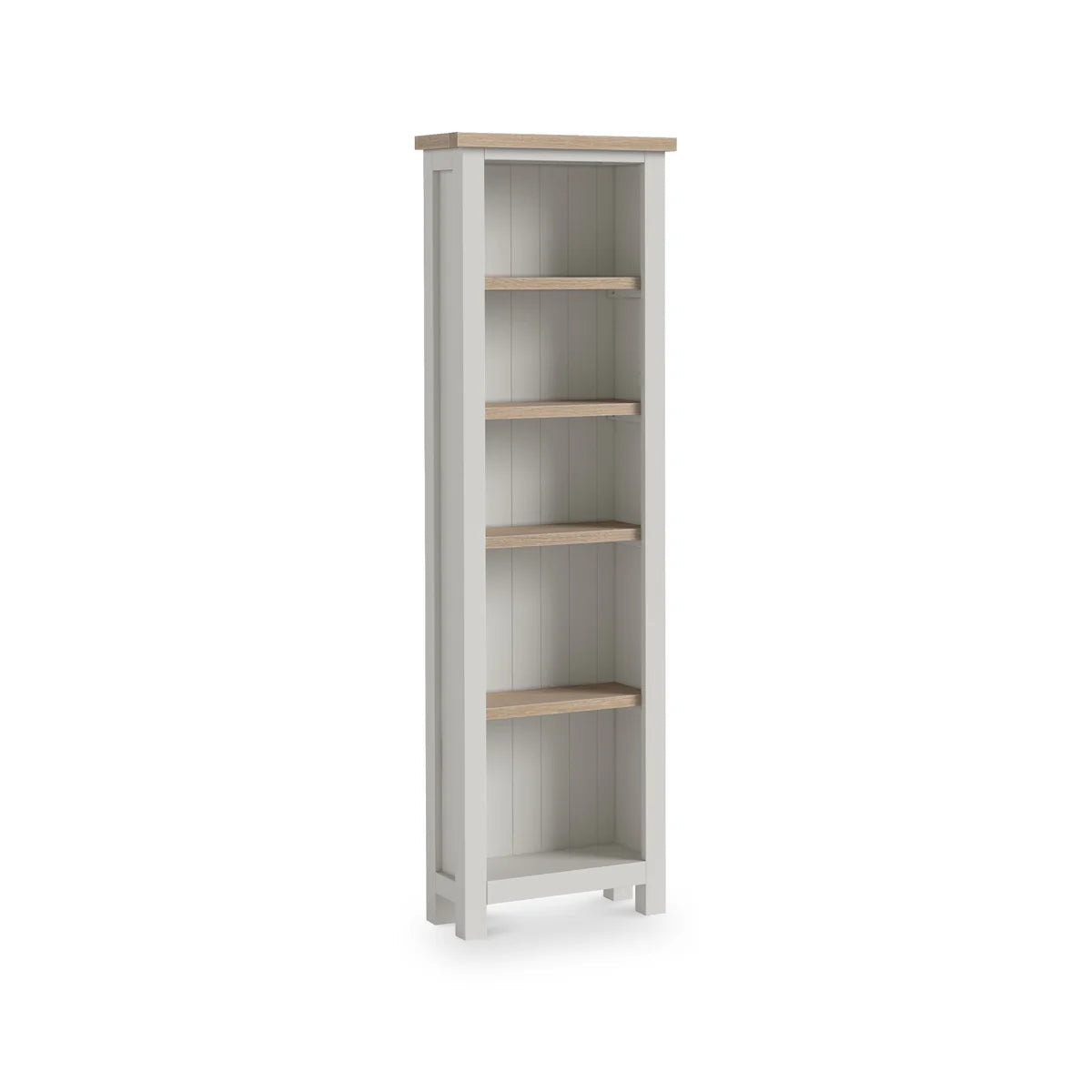 Modern Country Slim Bookcase - Stone Grey