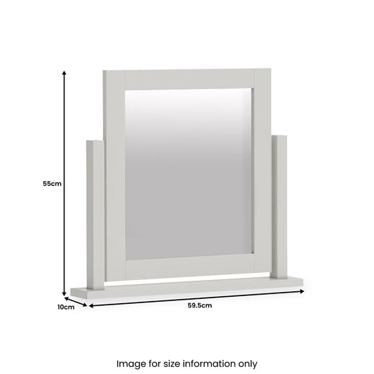 Modern Country Vanity Mirror - Stone Grey
