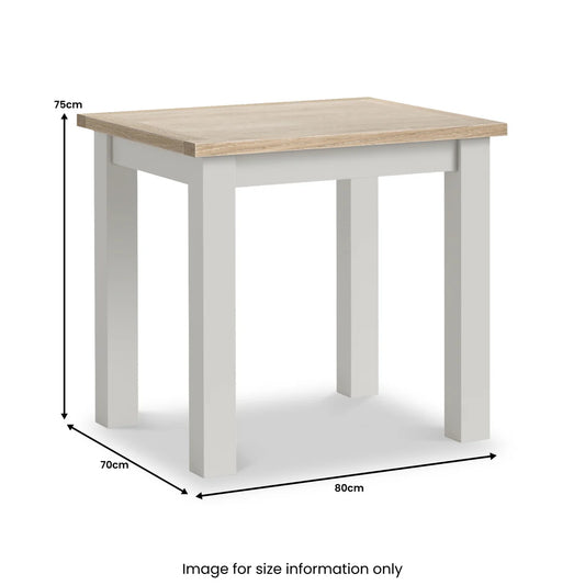 Modern Country 80cm Bistro Dining Table - Stone Grey