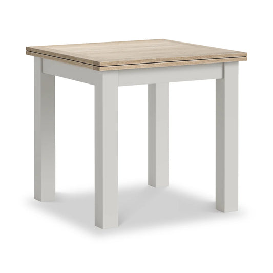 Modern Country 80cm - 160cm Flip Top Dining Table - Stone Grey