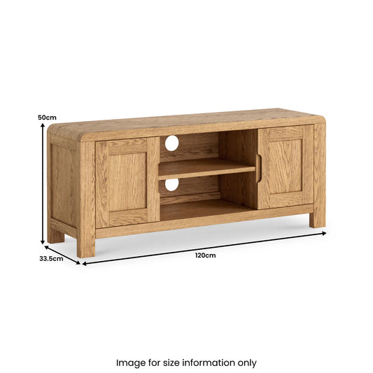 Thurlestone Oak 120cm TV Unit