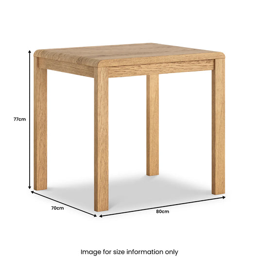 Thurlestone Oak 80cm Bistro Dining Table