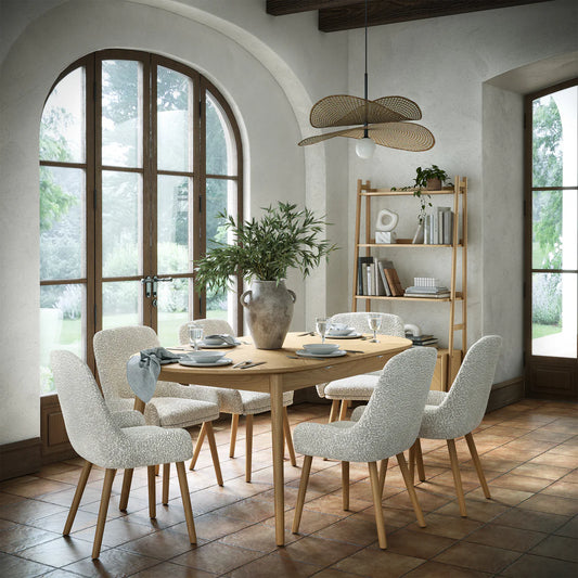 Valencia Oak 180-230cm Oval Extendable Dining Table