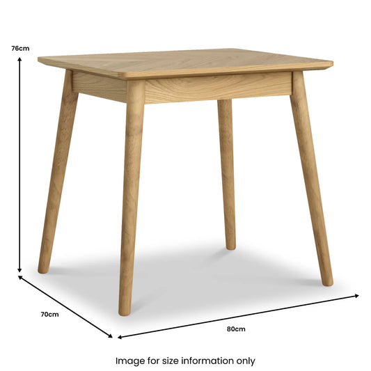 Valencia Oak 80cm Bistro Dining Table