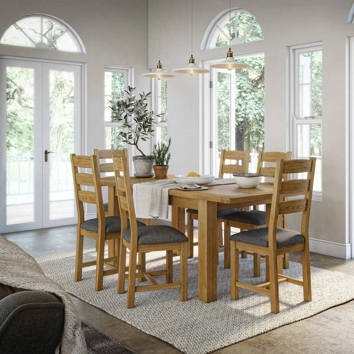 Burford Oak Ladder Dining Chair - Blythe Living