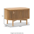 Soho Oak Slatted Corner TV Unit - Blythe Living