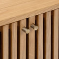 Soho Oak Slatted Corner TV Unit - Blythe Living