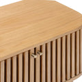 Soho Oak Slatted Corner TV Unit - Blythe Living
