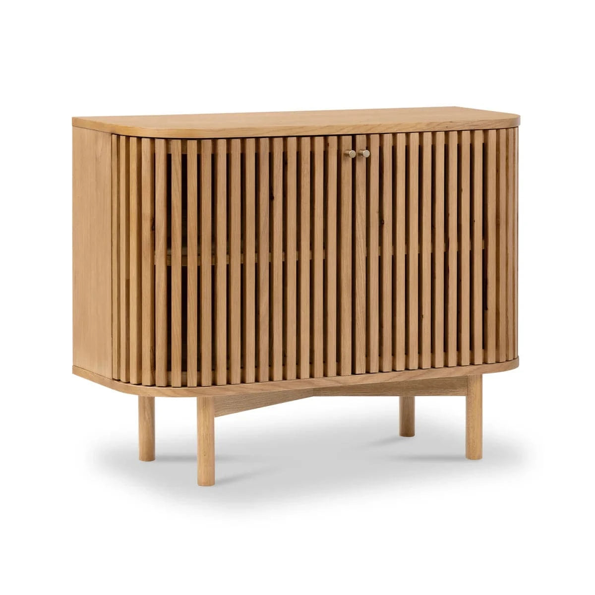 Soho Oak Slatted Small Sideboard - Blythe Living