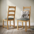 Normandy Oak Grey Dining Chair - Blythe Living