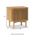 Soho Oak Slatted 2 Door Bedside Table - Blythe Living