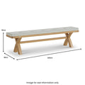 Normandy Oak Beige 200cm Cross Legged Dining Bench - Blythe Living