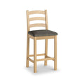 Normandy Oak Charcoal Bar Stool - Blythe Living