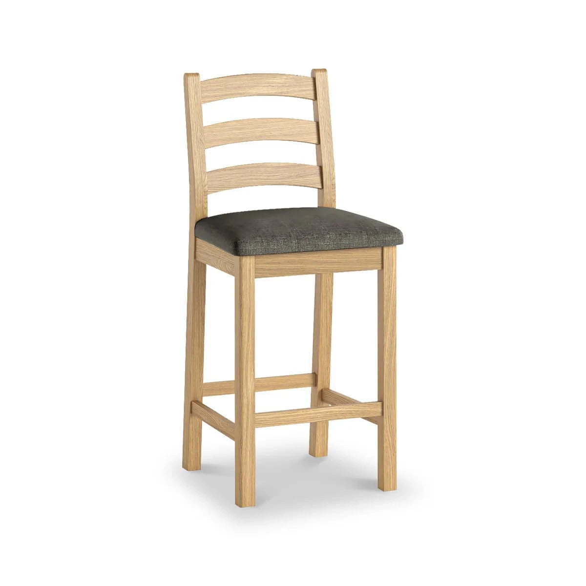 Normandy Oak Charcoal Bar Stool - Blythe Living