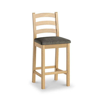 Normandy Oak Charcoal Bar Stool - Blythe Living