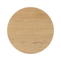 Soho Oak Slatted Round 1 Drawer Side Table - Blythe Living