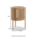 Soho Oak Slatted Story 1 Door Side Table - Blythe Living