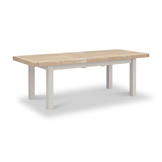 Salcombe Large Extending Dining Table - Stone Grey - Blythe Living