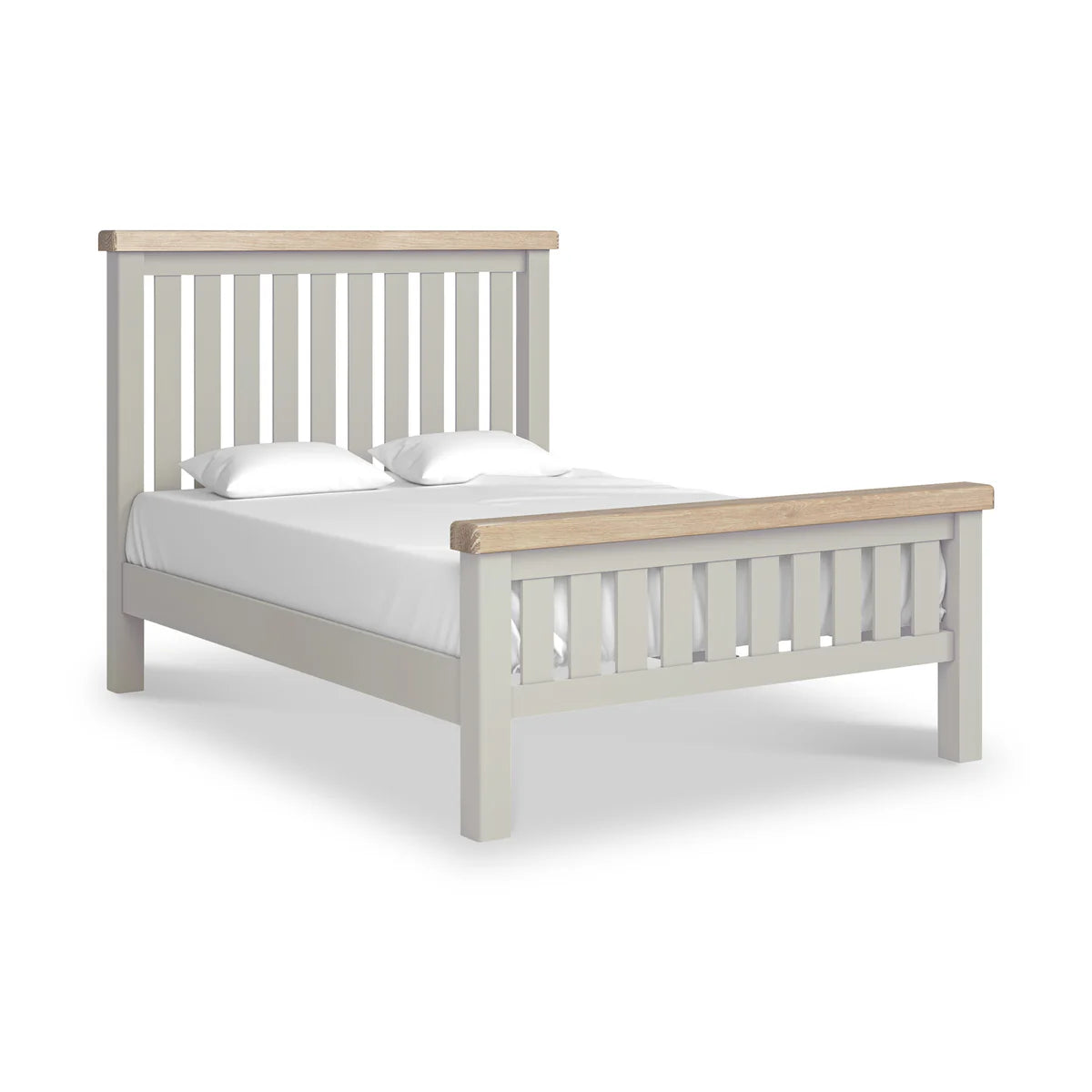 Salcombe Slatted Bed Frame - Stone Grey