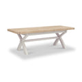 Salcombe Cross Leg Extending Dining Table - Stone Grey - Blythe Living