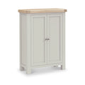 Salcombe 2 Door Shoe Storage Cupboard - Stone Grey - Blythe Living