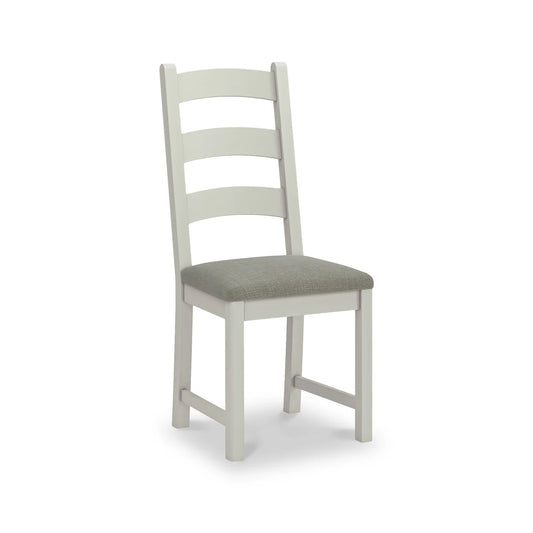 Salcombe Ladder Back Dining Chair - Stone Grey/Grey - Blythe Living