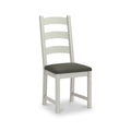 Salcombe Ladder Back Dining Chair - Stone Grey/ Charcoal - Blythe Living