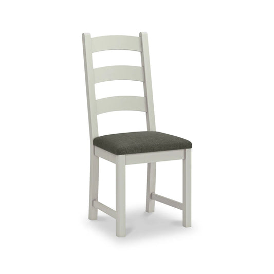 Salcombe Ladder Back Dining Chair - Stone Grey/ Charcoal - Blythe Living