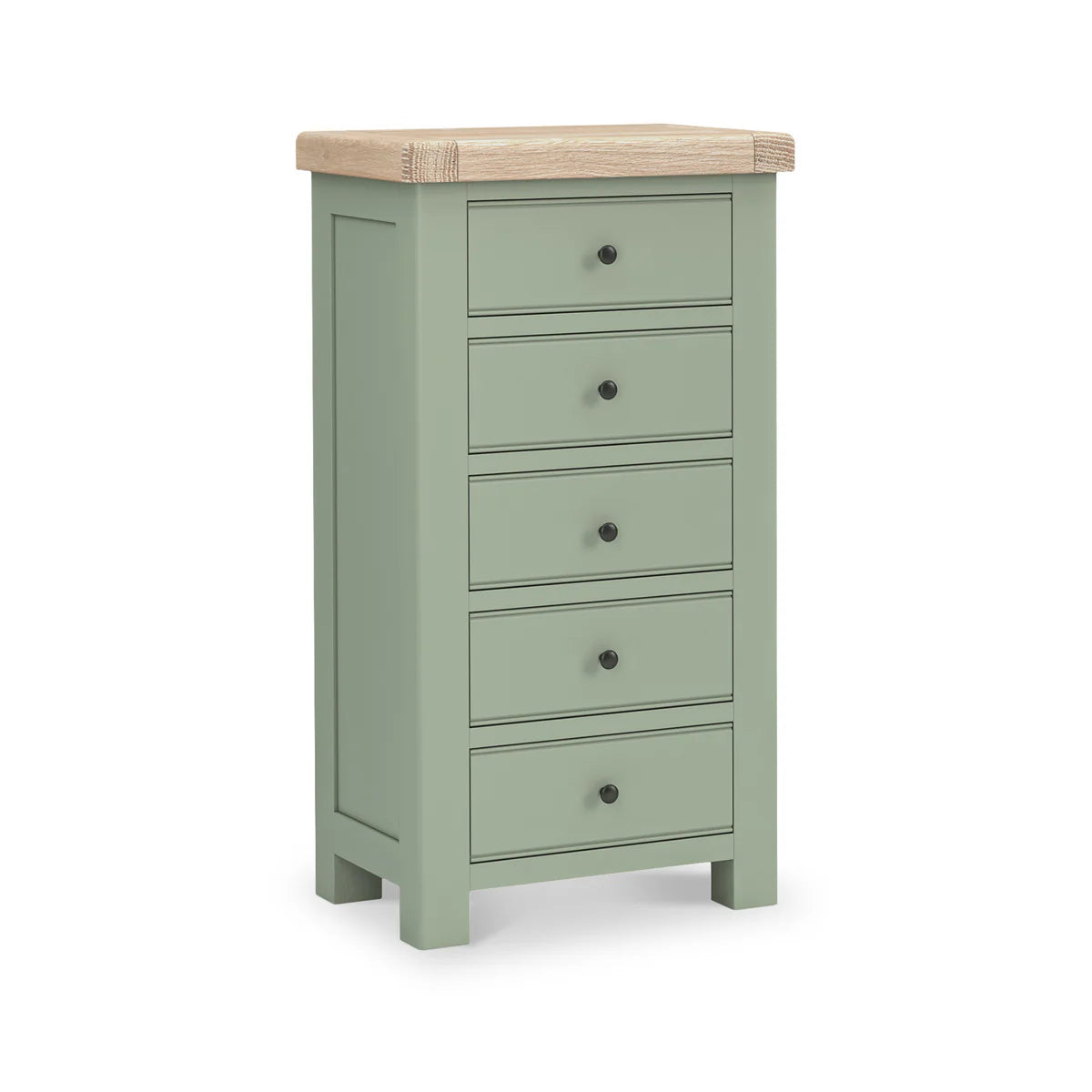 Salcombe 5 Drawer Tallboy Chest - Sage