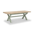Salcombe Cross Leg Extending Dining Table - Sage - Blythe Living