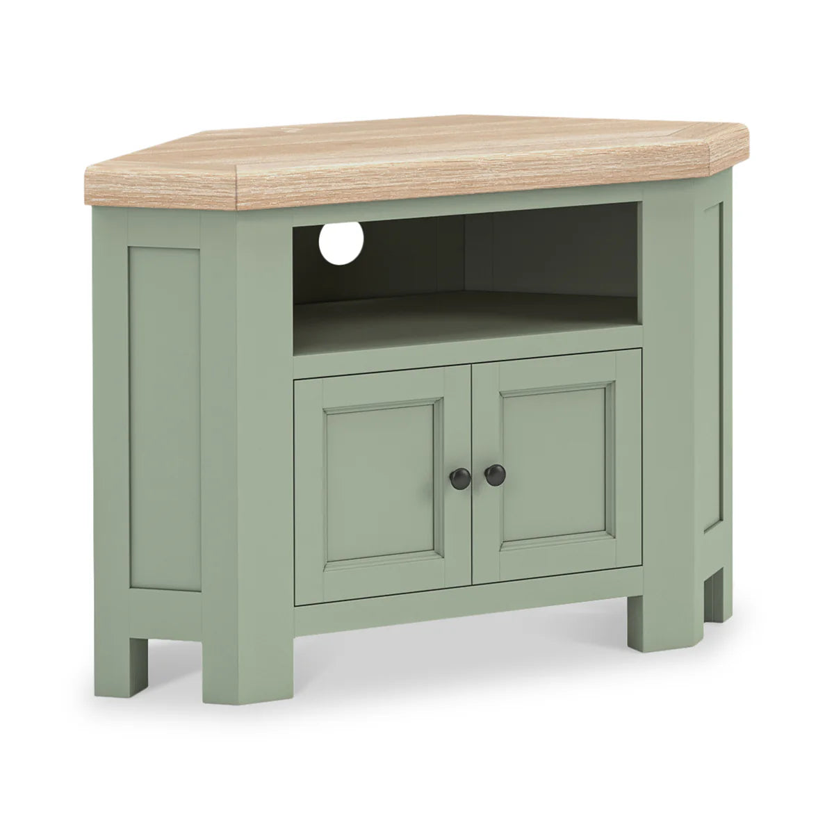 Salcombe 2 Door Corner TV Unit - Sage