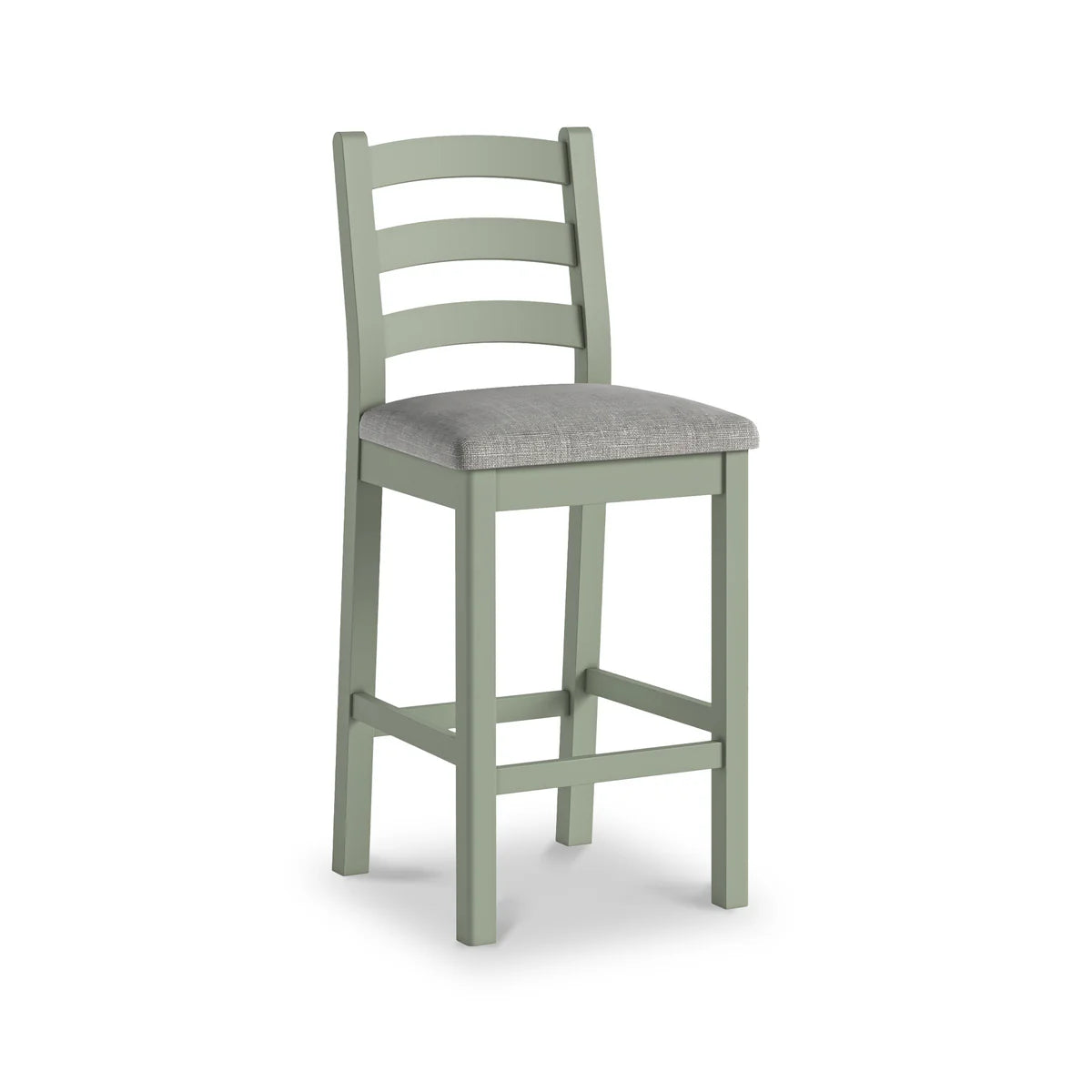 Salcombe Sage Ladder Back Bar Chair - Grey Cushion