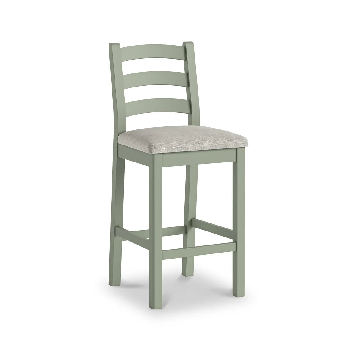 Salcombe Sage Ladder Back Bar Chair - Beige Cushion