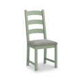 Salcombe Ladder Back Dining Chair - Sage/Grey - Blythe Living