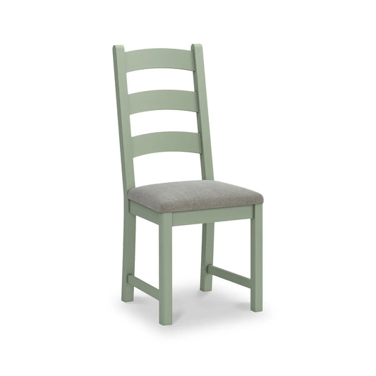Salcombe Ladder Back Dining Chair - Sage/Grey - Blythe Living