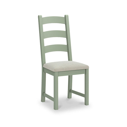 Salcombe Ladder Back Dining Chair - Sage/Beige - Blythe Living