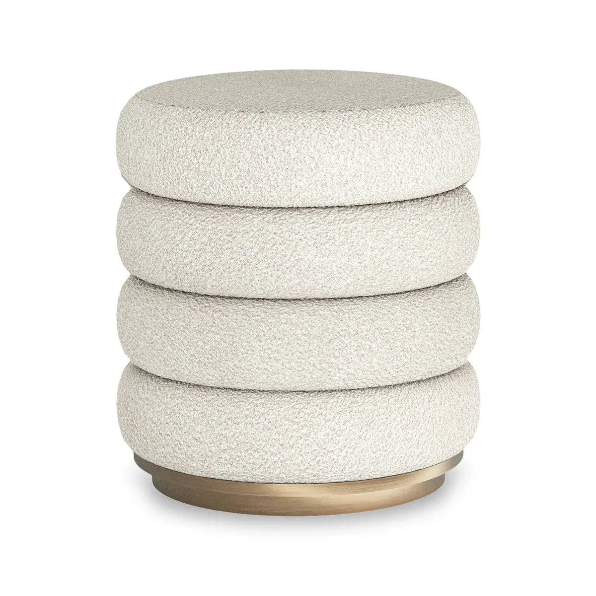California Oak Upholstered Foot Stool - Blythe Living