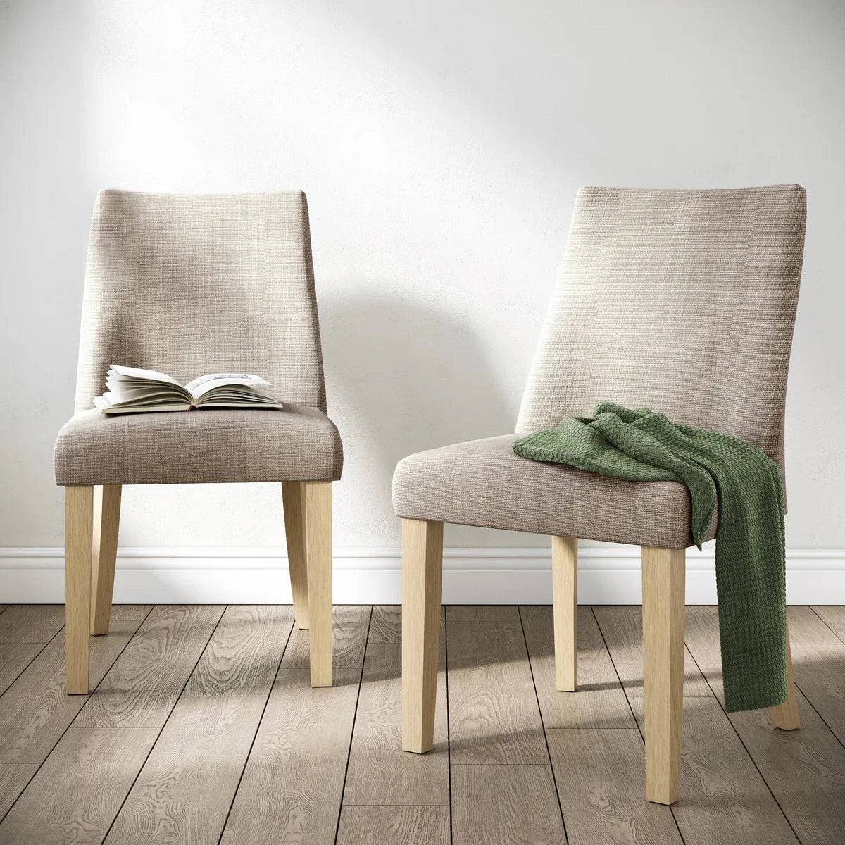 Cara Oak Beige Dining Chair - Blythe Living
