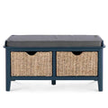 Harrogate Blue Storage Bench - Blythe Living