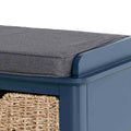 Harrogate Blue Storage Bench - Blythe Living