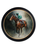 The Irish Racehorses - Oxford Round Frame - Blythe Living