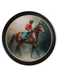 The Irish Racehorses - Oxford Round Frame - Blythe Living