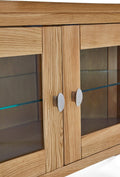 Bath Oak Corner Media Stand - Blythe Living