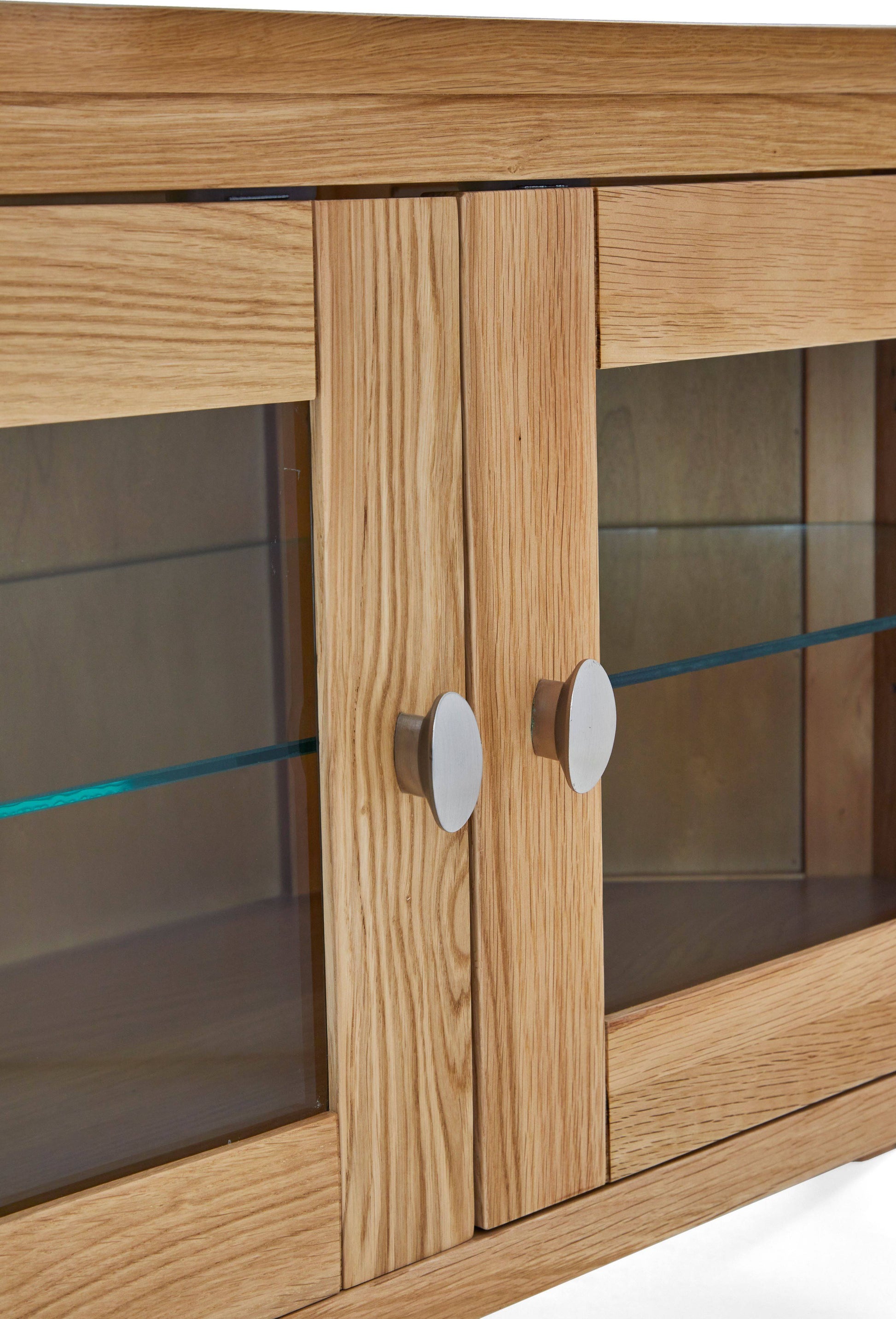 Bath Oak Corner Media Stand - Blythe Living