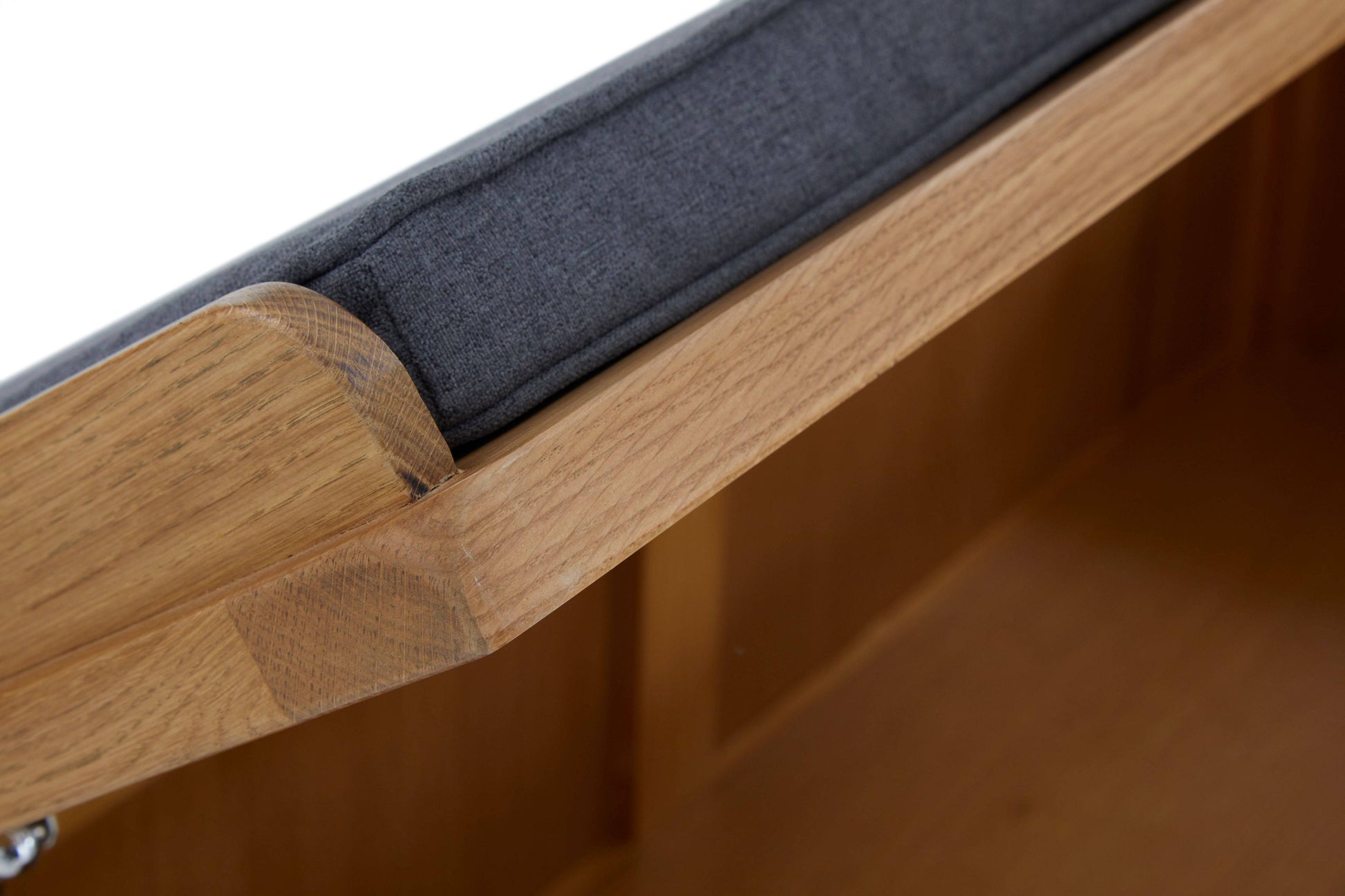 Burford Oak Storage Bench - Blythe Living