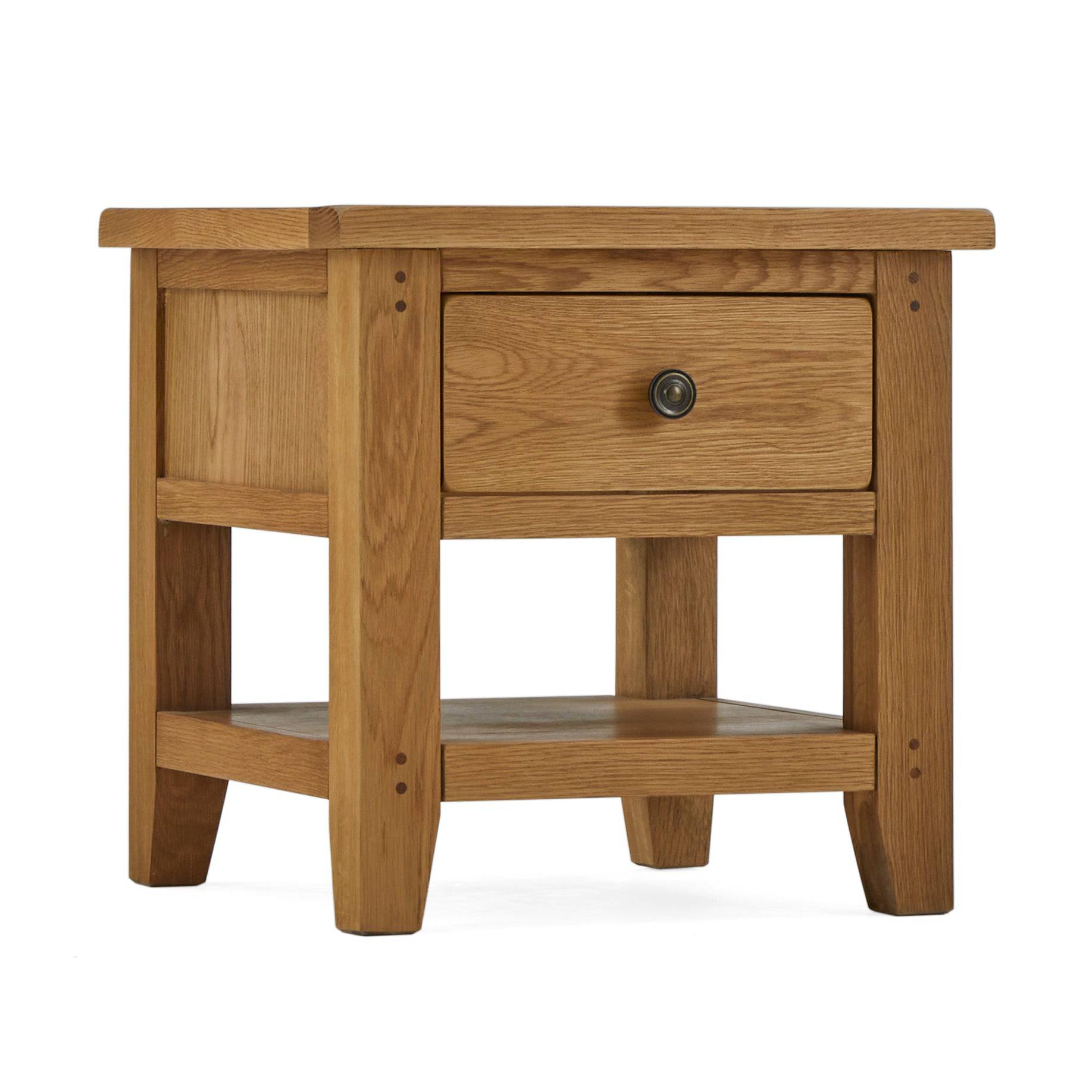 Burford Oak Lamp Table - Blythe Living