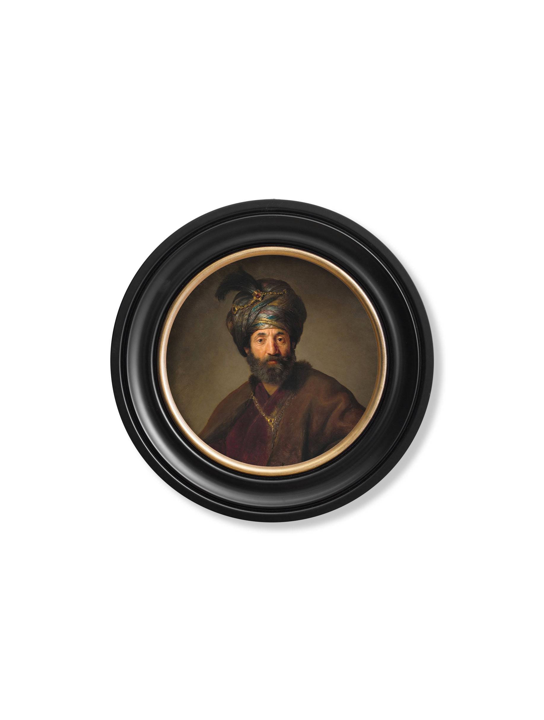 Rembrandt Oriental Gentlemen round frame collection of two for sale UK
