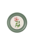 c.1780 Flowering Plants Round Frame Green - Blythe Living