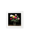 Roses After Dark - White Hurstwood Square Frame - Blythe Living